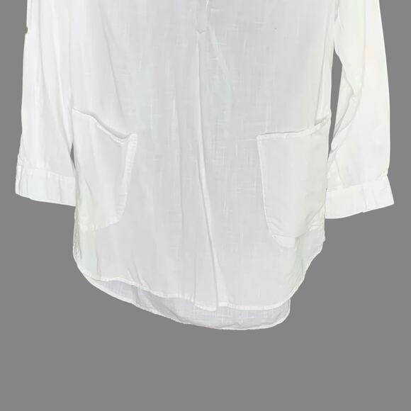 Seafolly XS Womens Beach Basics Boyfriend Beach Shirt Cover Up White Travel - Picture 6 of 8